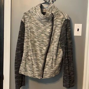 Asymmetrical zipped up jacket